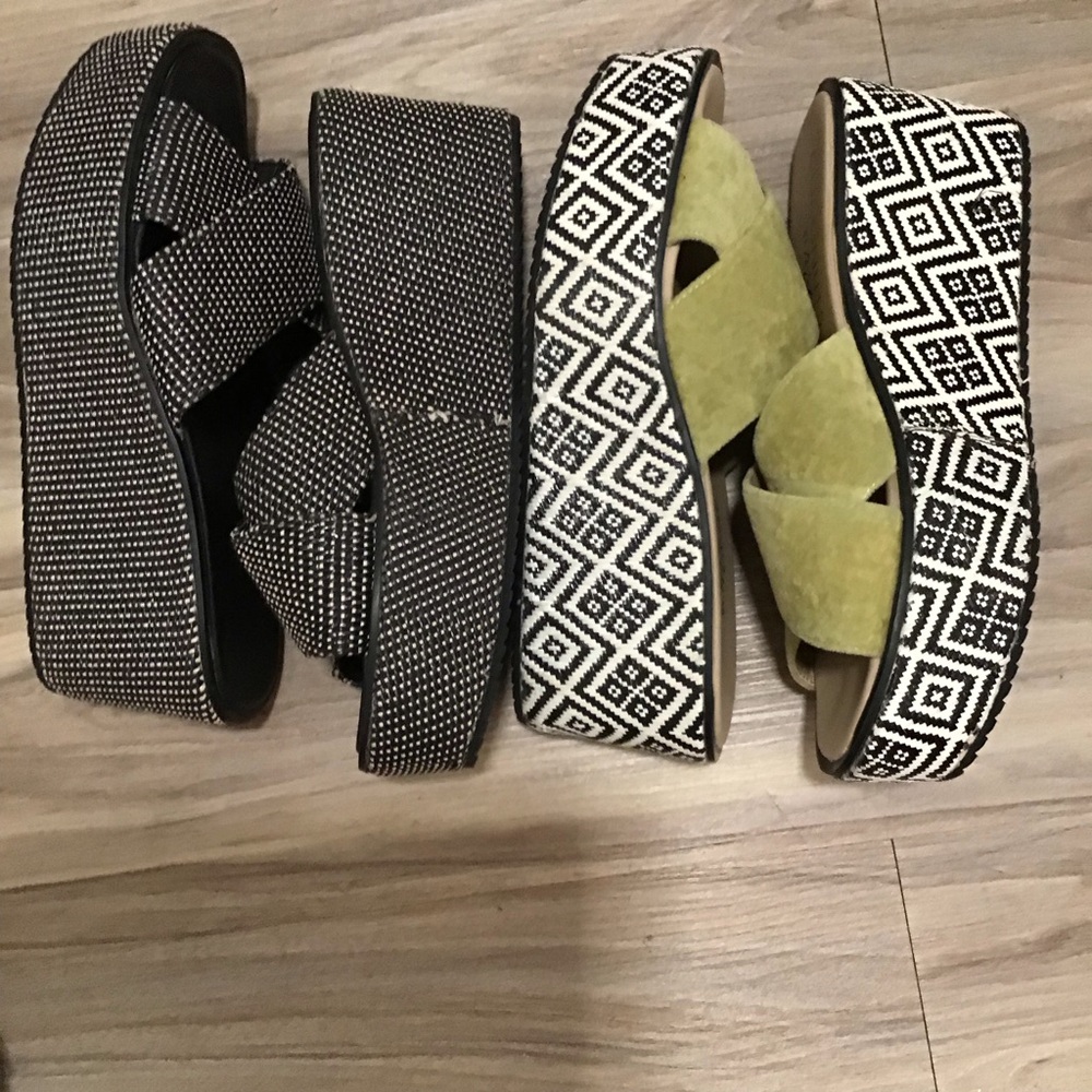 Coconuts by Matisse Platform Slide Sandals Size 9M Bundle of 2 Gently Worn